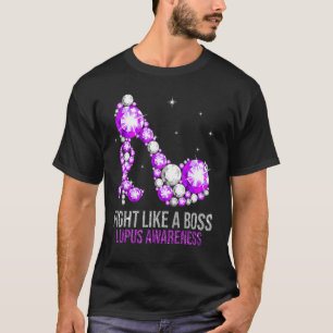 Camiseta Lupus Awarness Month Heels As Mulheres Apoiam Dito