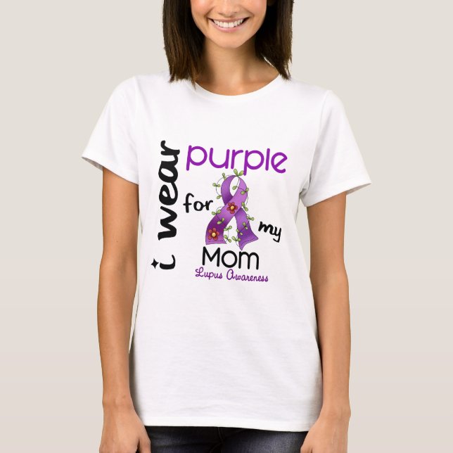 Camiseta Lúpus EU VISTO o ROXO PARA MINHA MAMÃ 43 (Frente)