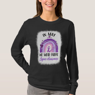 Camiseta Lupus Rainbow Em Maio Vestimos Lupus Awarenes Roxo