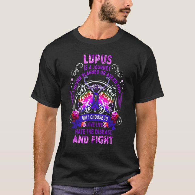 Camiseta Lupus Sensibiliza Guerreira Ama Vida Odeia Lupus (Frente)