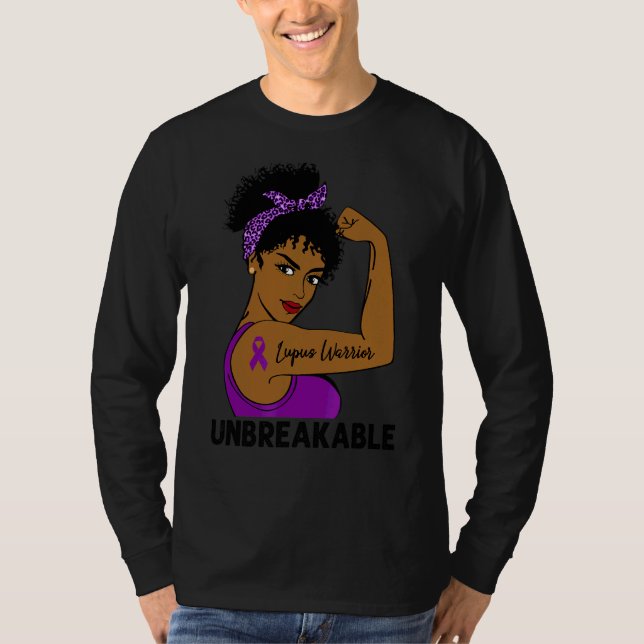 Camiseta Lupus Warrior Fortes Mulheres Negras Sem Quebra-Ca (Frente)
