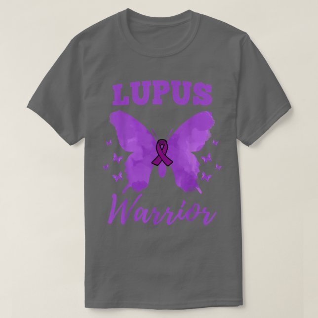 Camiseta Lupus Warrior para a Consciência do Lupus (Frente do Design)