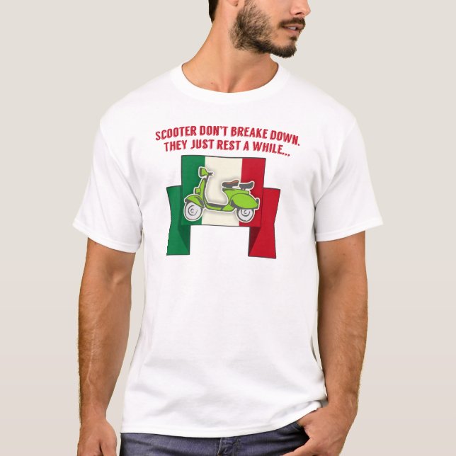 Camiseta Lustiges Roller Dont break down mit Italien Flagge (Frente)