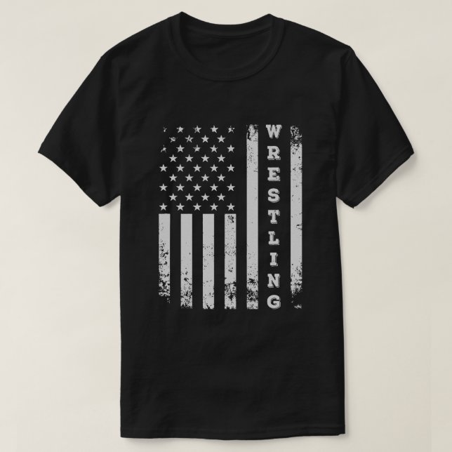Camiseta Luta American Flag USA Cote Wrestler (Frente do Design)
