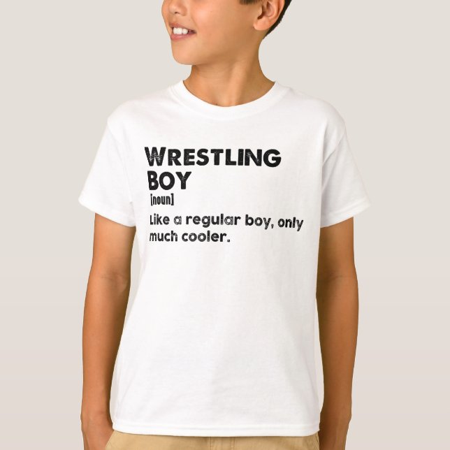 Camiseta Luta Boy Definition Funny Wrestler (Frente)