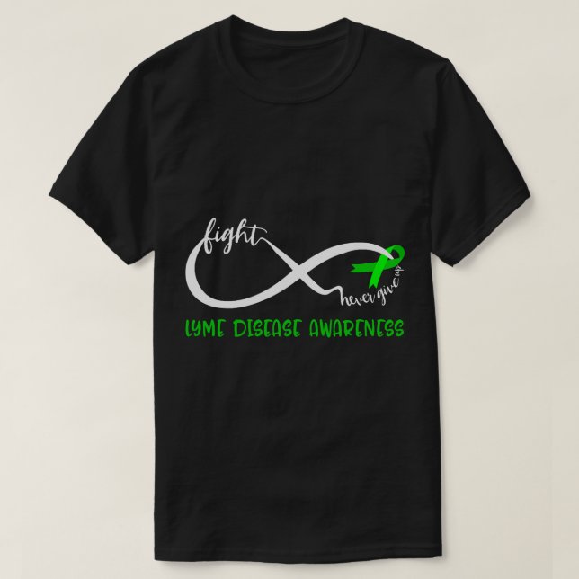 Camiseta Luta contra a consciência da doença de Lyme Guerre (Frente do Design)