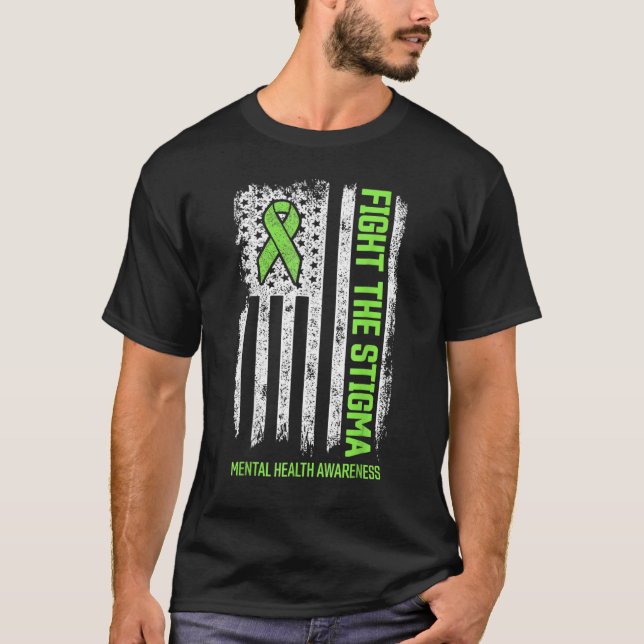 Camiseta Luta Contra A Estigma Saúde Mental Importa Saúde M (Frente)