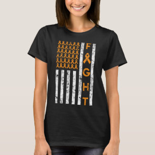 Camiseta Luta contra a Leucemia da Faixa Laranja dos EUA