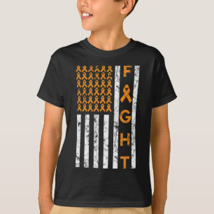 Camiseta Luta contra a Leucemia da Faixa Laranja dos EUA