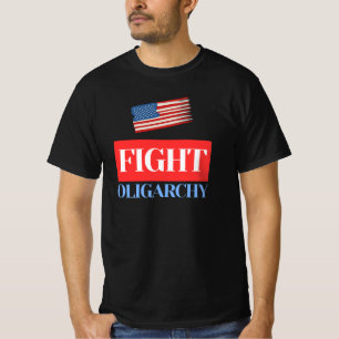 Camiseta Luta contra a Oligarchy - Bandeira Americana do Vi