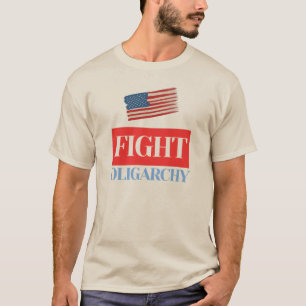 Camiseta Luta contra a Oligarchy - Bandeira Americana do Vi