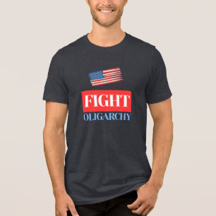 Camiseta Luta contra a Oligarchy - Bandeira Americana do Vi