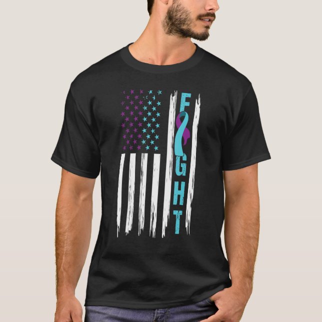 Camiseta Luta Contra A Prevenção Do Suicídio Pavilhão Ameri (Frente)