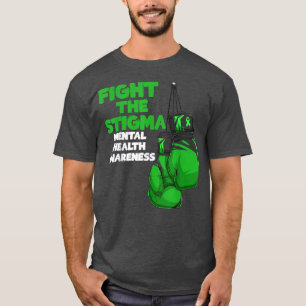 Camiseta Luta Contra A Saúde Mental Da Fita Verde Estigma