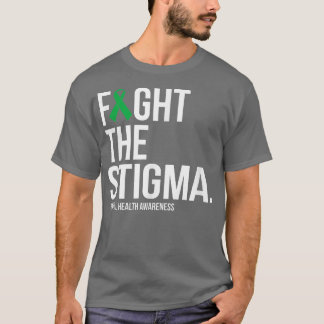 Camiseta Luta Contra A Saúde Mental Da Fita Verde Estigma