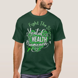 Camiseta Luta Contra A Saúde Mental Estigma, Sensibilização