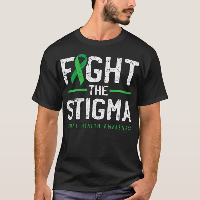 Camiseta Luta Contra A Saúde Mental Estigma, Sensibilização (Frente)