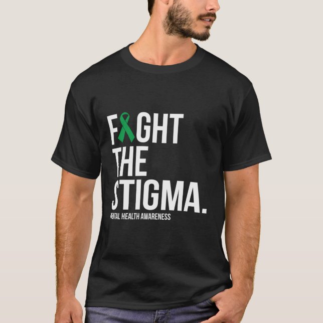 Camiseta Luta Contra A Saúde Tal Da Faixa Verde Stigma (Frente)