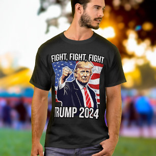 Camiseta Luta Contra Donald Trump 2024 Bandeira Americana