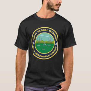 Camiseta Luta contra o aquecimento global da energia eólica