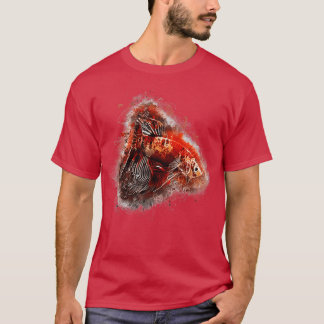 Camiseta Luta contra o peixe Koi Halfmoon