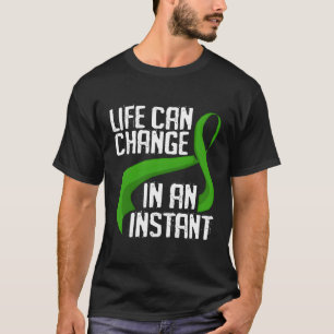 Camiseta Luta Contra O Sobrevivente Traumático Da Fita Verd
