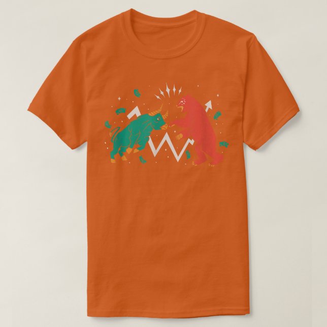 Camiseta Luta Contra O Touro E O Urso (Frente do Design)