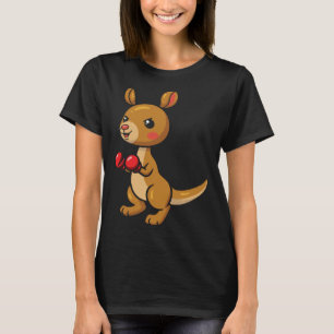 Camiseta Luta de Boxe de Canguru Fofo I Amigos Animais Cang