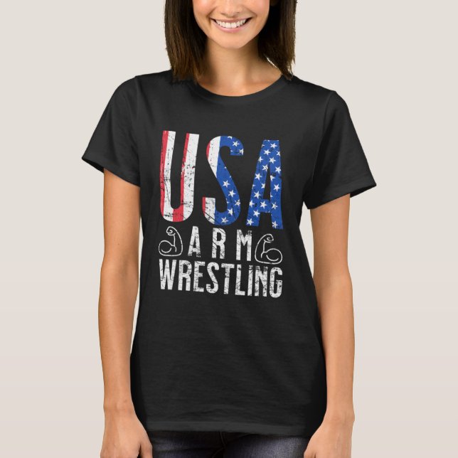 Camiseta LUTA de braço EUA Luta 1 (Frente)