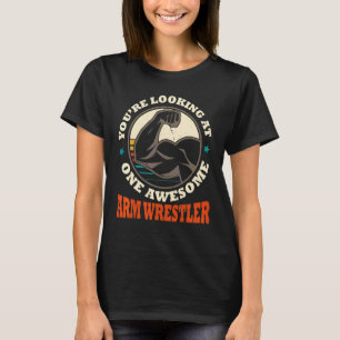 Camiseta Luta de Braço Lutador de Braço Atleta Apertando Bí