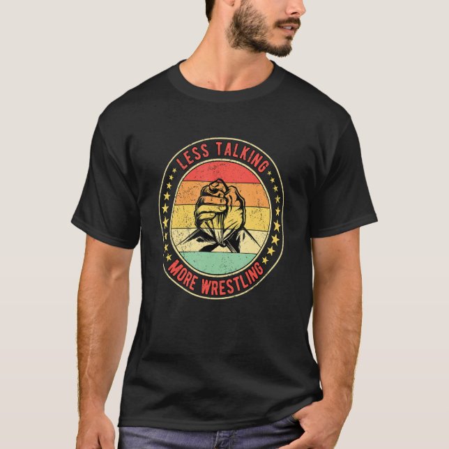Camiseta Luta de Braço Menos Conversando Mais Luta (Frente)