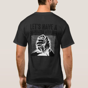 Camiseta Luta de Braço Vamos Ter Uma Batalha de Tapa Depois