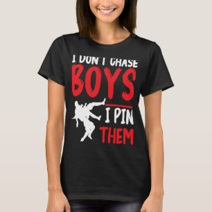 Camiseta Luta de lutador Eu não persigo os meninos Eu os pi