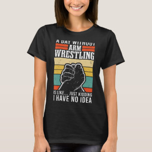 Camiseta Luta de Mão e Lutador de Braços