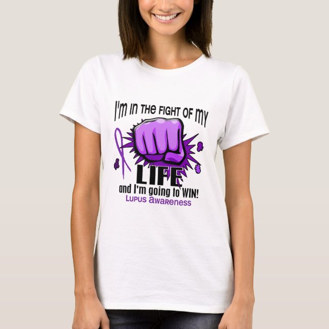 Camiseta Luta de meu lúpus da vida 2 (Frente)