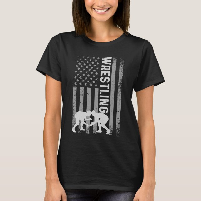 Camiseta Luta de Sinalizador da Roupa americana da Luta ret (Frente)