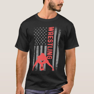 Camiseta Luta de Sinalizador da Roupa americana da Luta ret
