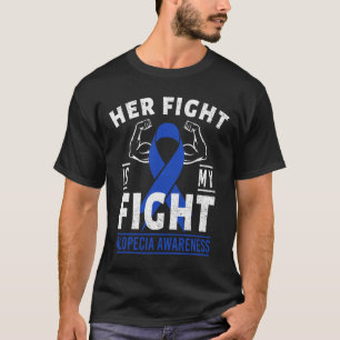 Camiseta Luta É Minha Luta Alopecia Sensibilização Fita Azu