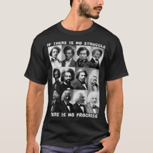 Camiseta Luta e progresso da história negra Frederick Dougl