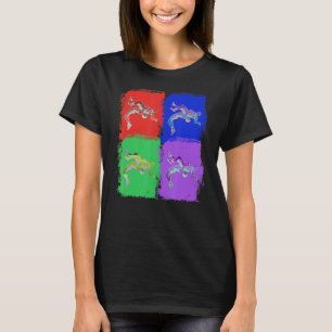 Camiseta Luta Esporte Colorida Arte Pop