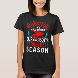 Camiseta Luta livre o que os homens fazem durante a tempora