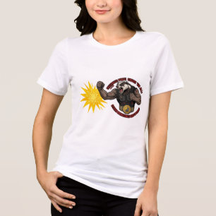 Camiseta Luta Não Autorizada Lutador Cibernético Texugo Grá