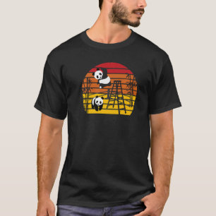 Camiseta Luta Pandas Chineses Bamboo Comendo Animais