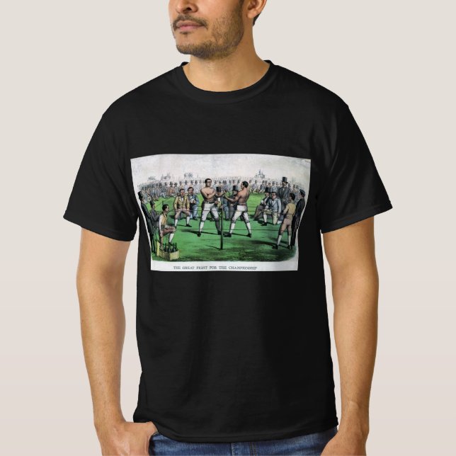 Camiseta Luta pelo excelente para o campeonato, Boxing Vint (Frente)