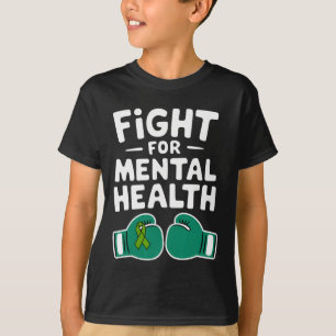 Camiseta Luta Por Sensibilização Para A Saúde Mental Luvas
