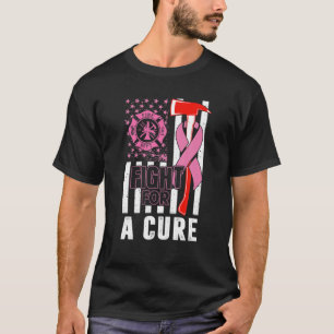 Camiseta Luta Por Um Bombeiro Cura Cancer De Bandeira Dos E