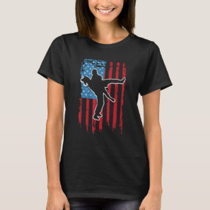 Camiseta luta tee US Vintage flag art para wrestler gra