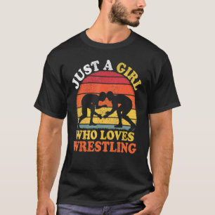 Camiseta Luta Vintage Retro Apenas Uma Rapariga Que Ama Os 