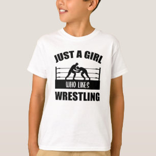 Camiseta Luta Wrestler Wrestler Girl dizendo presentes