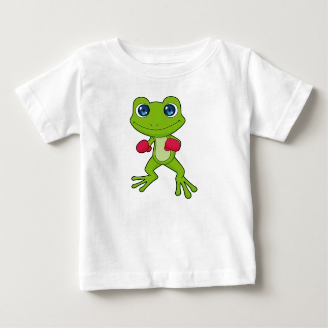 Camiseta Lutador de boxe de sapo luvas de boxe (Frente)